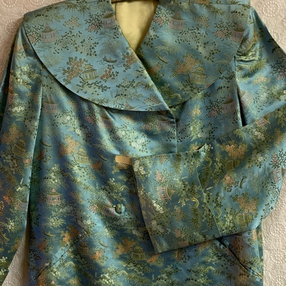 100% Silk Brocade Women's Swing Jacket. Made in Post-War Japan. - Picture 4 of 16